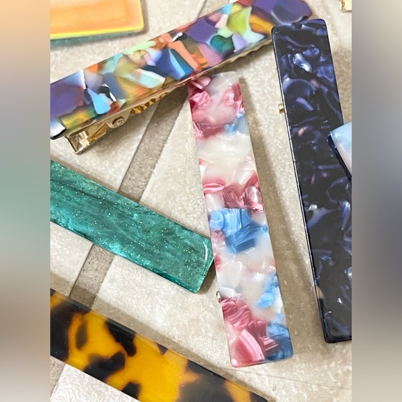 Colorful NWOT set of 19 resin Hair small alligator Clip Set! - Picture 10 of 16